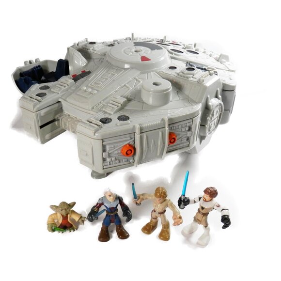 Playskool Star Wars Galactic Heroes Millennium Falcon 3" Action Figures Playset - Picture 1 of 10